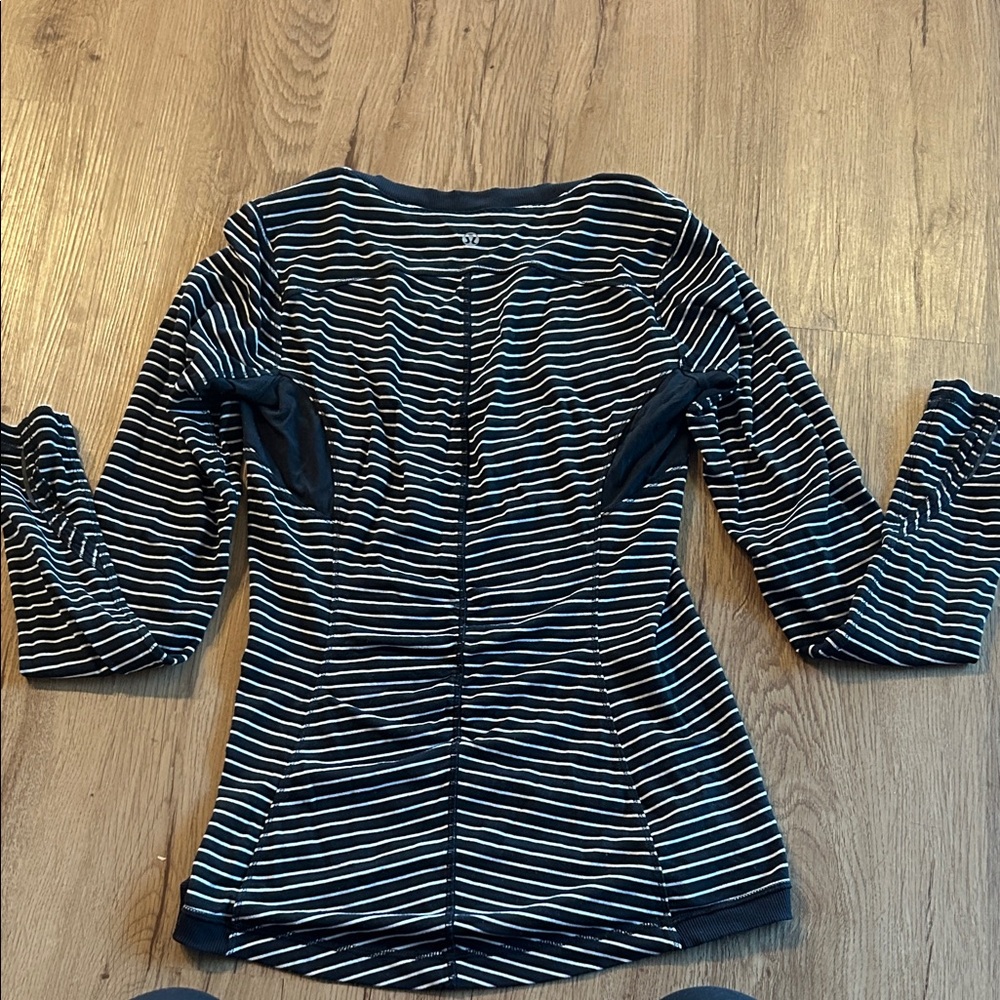 lululemon athletica Black and White Striped Top